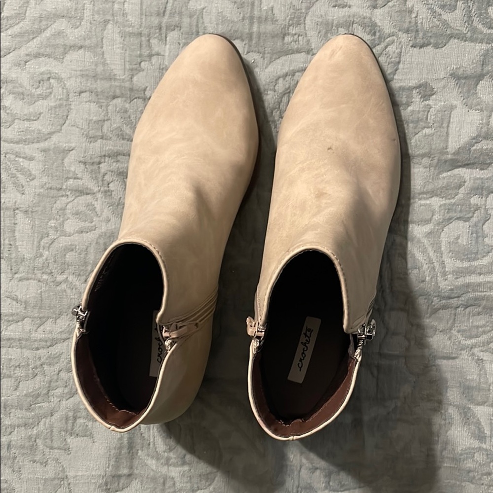 Beige Ankle Boots
